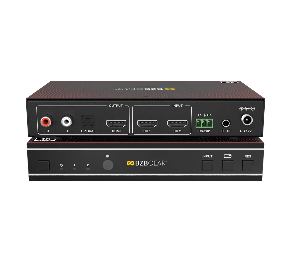 2x1 4K UHD HDMI Seamless Switcher/MultiViewer with Audio De-Embedding