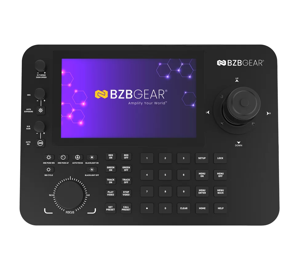 Professional Serial and IP PTZ Joystick Controller with Touchscreen and POE (IP/RS-232/422/485)