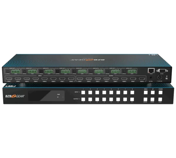 8x8 8K UHD HDMI 2.1 Matrix Switcher with Audio De-embedder (8K60, 4K120 4:4:4 10bit VRR, FVA, ALLM support)