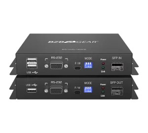 4K UHD HDMI USB KVM Extender Kit Over Fiber with HDR/2-Way IR/RS-232 (No SFP Module Included)
