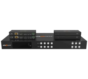 4x4 4K UHD 18Gbps HDMI Matrix Switcher Over HDBaseT with Bi-directional IR/Advance EDID and Downscaling