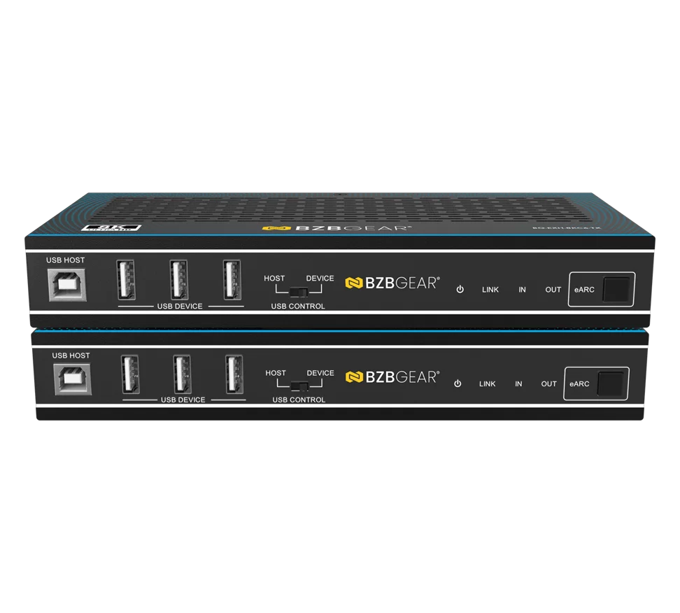 8K UHD HDMI 2.1 Extender - 8K30/4K120Hz with IR/eARC/ARC/PoC/RS-232/Ethernet/USB 2.0 and Audio Embedding/De-embedding up to 295ft