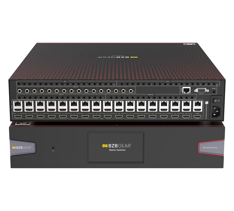 16x16 4K UHD Seamless HDMI Matrix Switcher/Video Wall Processor/MultiViewer with Scaler/IR/Audio/IP/RS-232
