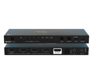 4x1 8K UHD HDMI 2.1 Switcher with Audio De-Embedding (8K60/4K120Hz 4:4:4 VRR/FVA/ALLM Support)
