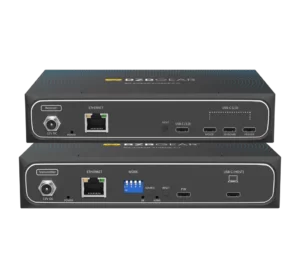 4K/8K UHD HDMI 2.1 Fiber Extender Kit with Bi-Directional IR/RS-232/Gigabit Ethernet/USB & KVM