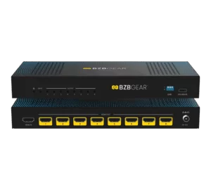 1x8 8K UHD HDMI 2.1 48Gbps Splitter with Auto Downscaling (8K60/4K120 and VRR/ALLM/QMS/QFT/SBTM Support)
