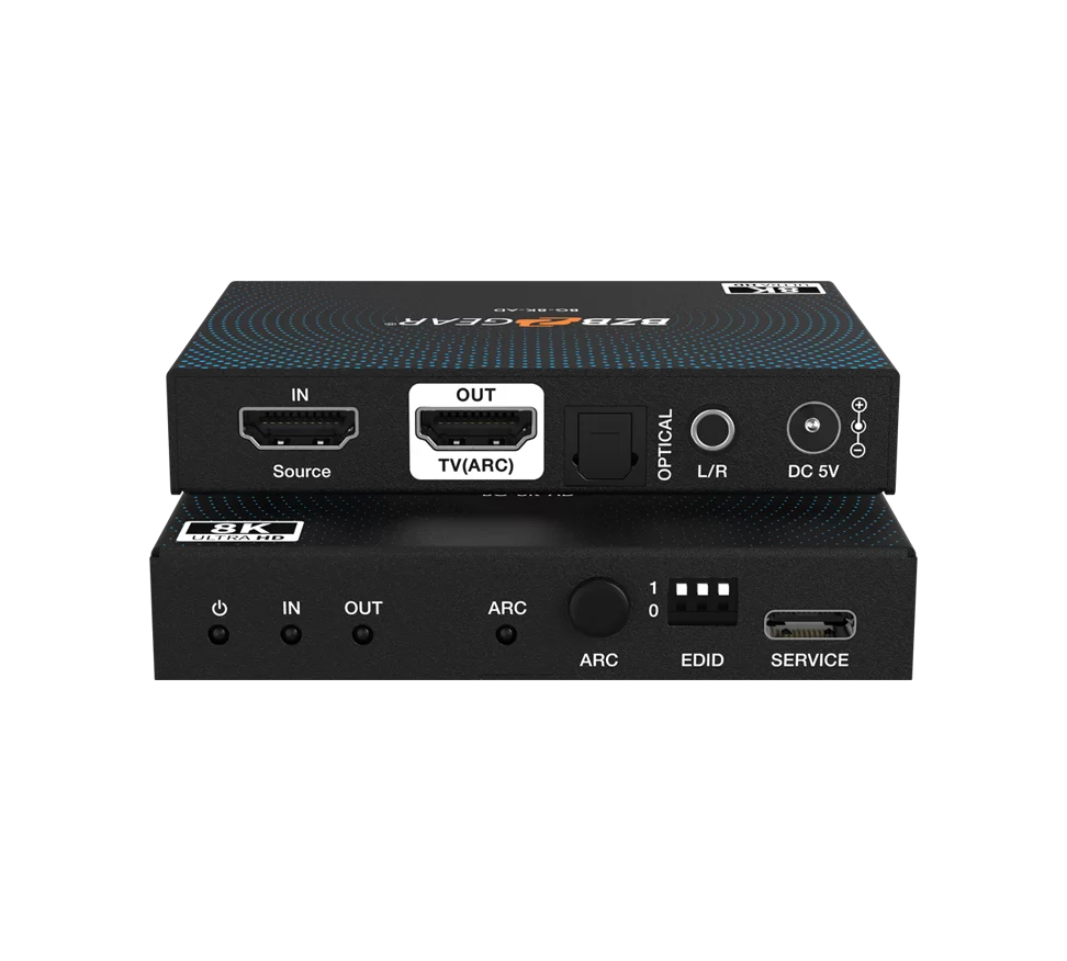 8K60 HDMI 2.1 Audio De-Embedder/Converter/Adapter to Digital S/PDIF and Analog L/R Audio