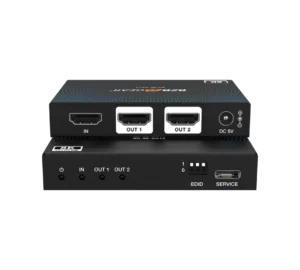 1x2 8K UHD HDMI 2.1 Splitter with Auto Downscaling (8K60/4K120 and VRR/ALLM/QMS/QFT/SBTM Support)
