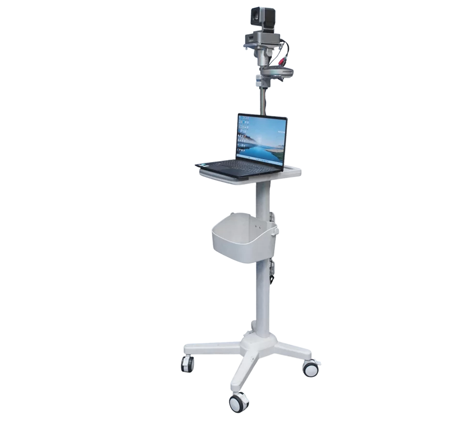 Medical-Grade Computer/Laptop Roll Cart/Stand with 10X PTZ Camera & Speakerphone for Enhanced Care Type-A